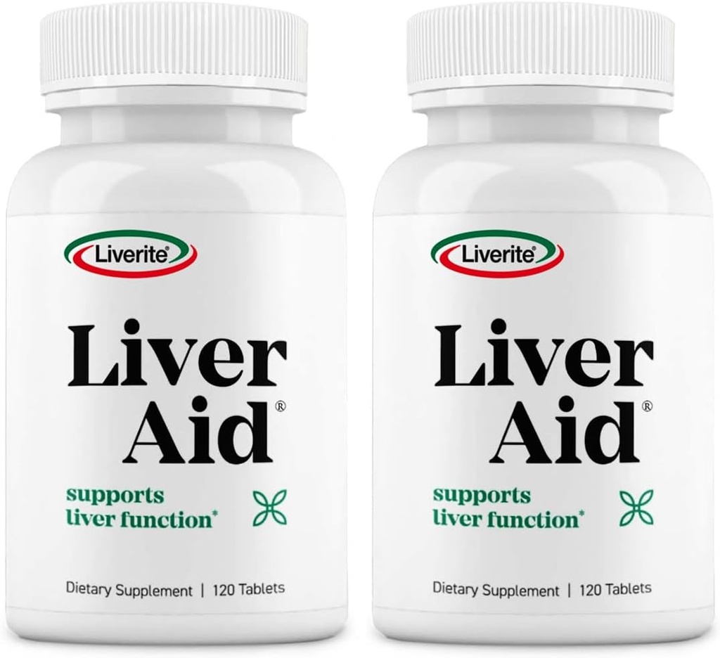 LIVERITE Liver Aid 2Pack 120 Tablet (Toplam 240k) Sağlıklı Canlı Fonksiyonlar, Fiziksel Enerji ve Yaşama Destekler.