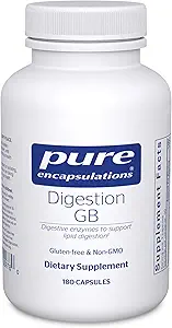 Pure Encapsulations Digestion GB - Digestive Enzyme Supplement - Gallbladder Support & Gut Health* - Bile Salts & Digestive Enzymes - Gluten Free & Non-GMO - 180 Capsules
