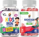 Magnesium Gummies for Adults & Iron Gummies for Kids & Adults - Σιδήρου Βιταμίνες με Βιταμίνη C.