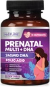 Kadınlar için Prenatal Vitaminler - DHA, Folic Asit, C, B12, Iron & Omega-3 - Daha önce, Sağlıklı Büyüme ve Beyin Gelişimi için Gecikme - 60 Yumuşakgels
