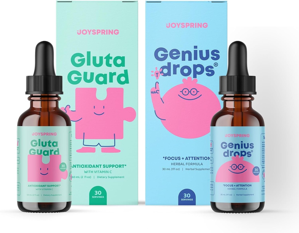 JoySpring Genius Drops ve Glutathione Material for Kids