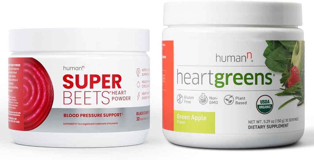 Humann SuperBeets Μαύρο Cherry σκόνη & HeartGreens σκόνες