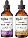 Wild & Organic Milk Butle Tincture 4 fl oz & Lion's Mane Tincture 4 fl oz