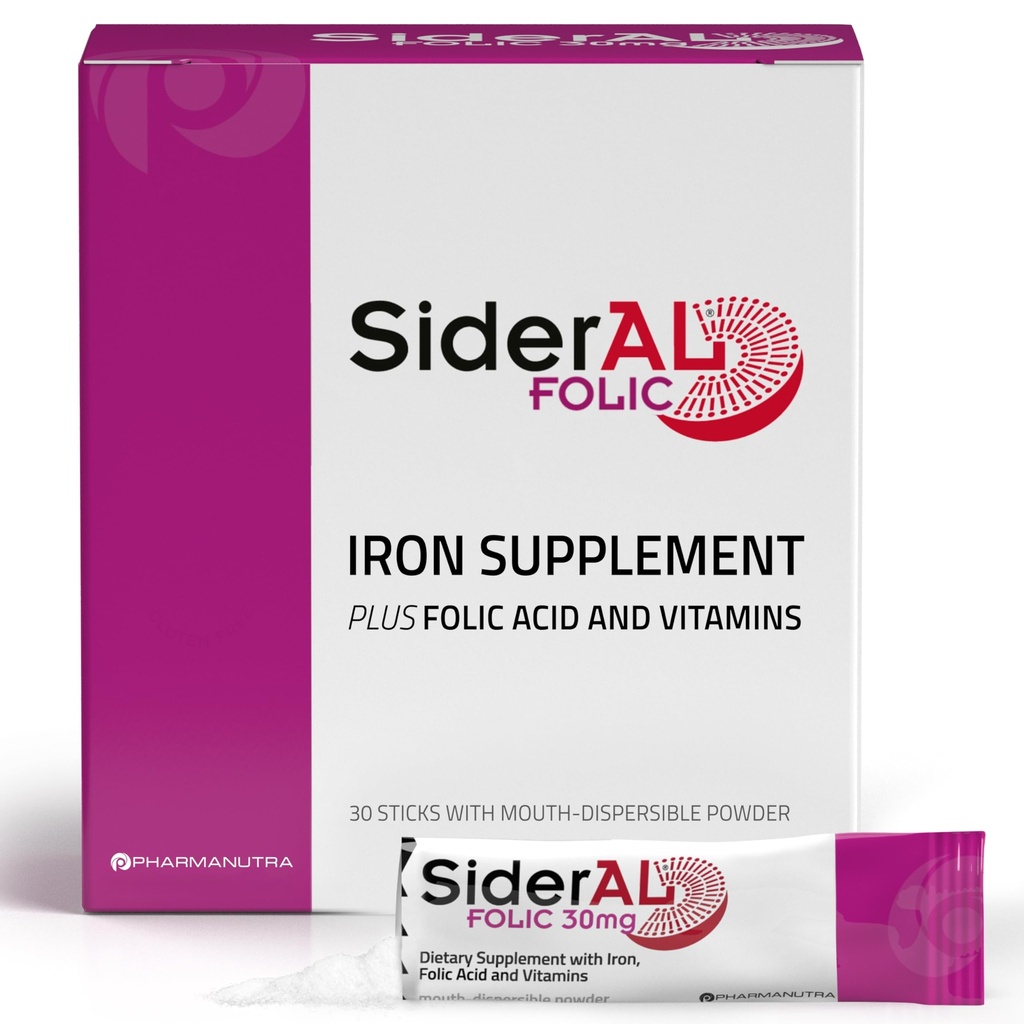 Kadınlar için SiderAL Prenatal Vitaminler | Klinik olarak Folic Acid, C, D, B6, & B12 | Hamilelik ve Enerji Desteği için Çokvitamin | 30 Toz Stick