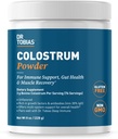 Dr. Tobias Colostrum Toz, Premium Bovine Colostrum Supplement for Immune Support, Gut Health & Muscle Recovery, 3g Per Service, Minimum% 30 IgG, Unflavored, 8 oz, 76 Servisler