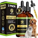 Billion Pets - Hemp Oil for Dogs and Cats - Helps with Anxiety, Pain, Stress, Sleep, Arthritis, Seizures Relief - Hip and Joint Support - Calming Drops