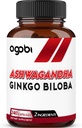 agobi 1600mg Ashwagandha με συμπλήρωμα Ginkgo Biloba - Super Extract Formula για το ανοσοποιητικό σύστημα, την παραγωγή ενέργειας, τη μνήμη υγεία & εστίαση - 240 κάψουλες λαχανικά