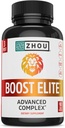 Zhou Boost Elite - Energy Supplement, Natural Muscle Support Pills for Men with Tribulus, Fenugreek, BTC ve Maca - 90 Veggie Capsules