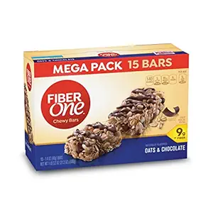 Fiber One Chewy Bar, Oats and Chocolate, Fiber Bars Mega Pack, 1.4 Ounce (Paket 30)