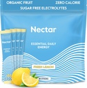 Nectar Energy Booster - Βιολογική καφεΐνη, B12 & ηλεκτρολύτες - Ζάχαρη Χωρίς & Μηδέν θερμίδες – Υγιεινός καφές, Ενεργειακό Ποτό & Εναλλακτική Σόδα – Ενυδάτωση & Συμπλήρωμα Ενέργειας (Λεμόνι 18 Powder Packets)