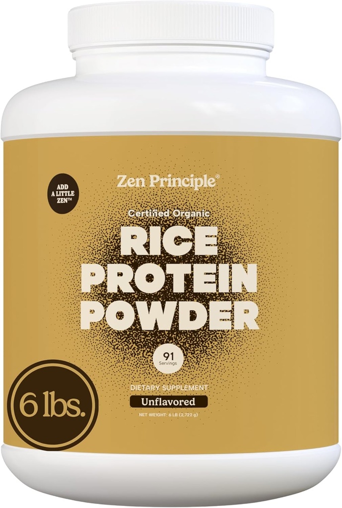 Zen Prensip Organik Brown Rice Protein 6 LB. USDA sertifikalı Organik. Selam olsun. -GMO. Vegan.