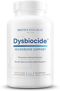 Biotics Research Dysbiocide Synergistic Botanical Mix Kadınlar ve Erkekler için Normal Gut Sağlığı Destekliyor - Digestive Health Supplement - Supports Balanced Gut microbiome - 120 Capsules