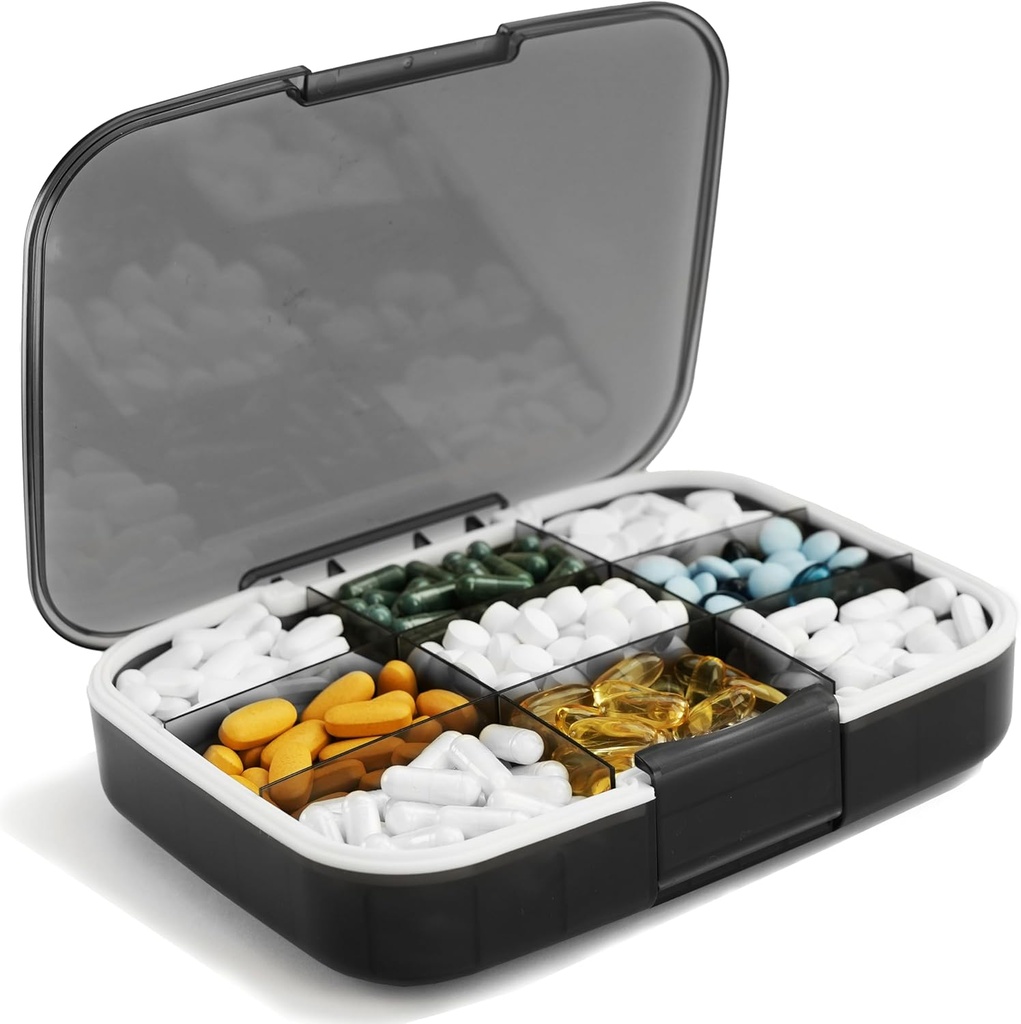 Ekstra Büyük Pill Organizer Jumbo Medicine Organizer Box Etiketler Pill Case Büyük Kapasite Portatif Pill Mineral Seyahat Pillunu Moisture Kanıt İlaçları Depolama Vitamini Tamam Konteyner İçgörü