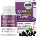 HybridEB Sambucus Elder Immune Support with Vitamin C, çinko, Vitamin D3 - Antioksi & Immunity Supplement, 1 Moon Supply - 1 Black Elder Kids and Yetişkinler - 60 Capsules