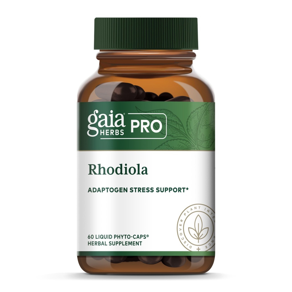 GAIA HERBS PRO Rhodiola - Συμπλήρωμα υποστήριξης ενέργειας - συμπλήρωμα υποστήριξης προσαρμογόνου με εκχύλισμα ρίζας Rhodiola - Vegan Gluten-free Soy-Free - 60 Phyto-Caps (30 services)