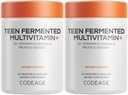 Kodage Teen Multivitamin Supplement – Daily Vitamins ve Minerals for Teen Boys and Girls – Organic Whole Food Formula with Omega-3 and Vitamins A to K - 2 Pack
