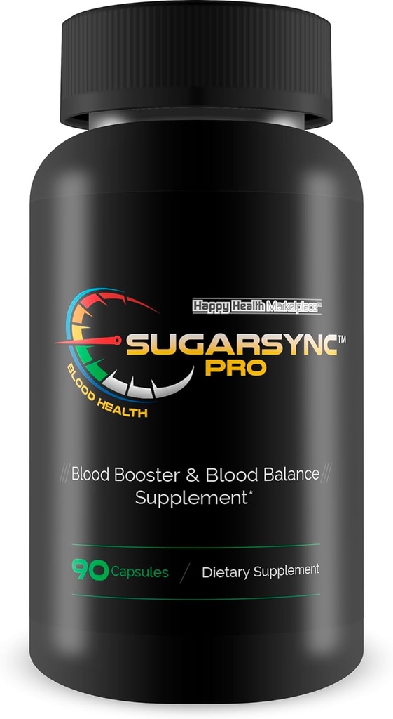 Sugar Sync Pro Blood Heath - Το καλύτερο συμπλήρωμα υποστήριξης για την υγεία της ζάχαρης - Υποστήριξη για την υγεία του αίματος και την ισορροπία με αυτό το συμπλήρωμα ενισχυτή αίματος ισορροπία αίματος - Υγιής ισορροπία ζάχαρης - κάψουλες αίματος
