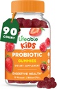 Çocuklar Probiyotikler Gummies | 2 Milyar CFU | Great Tasting Kids Probiyotik Gummies | Gut Health, Digestive Support ve Immune Support | 90 Probiyotik Gummies for Kids and Toddler | Lifeable Gummies