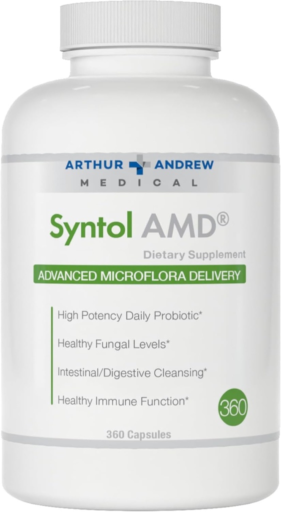 Arthur Andrew Medical, Syntol, 3in-1 Formula Probiyotiks, Prebiyotik Fiber & Yeast Cleansing Multi-Enzymes, 360