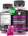 Saç Ciltleri ve Çığları 10000 A B6 C D E - Biotin ve Collagen Gummies - Biotin Vitaminleri Saç Büyüme Kombinasyonu için Biyotin Vitaminleri