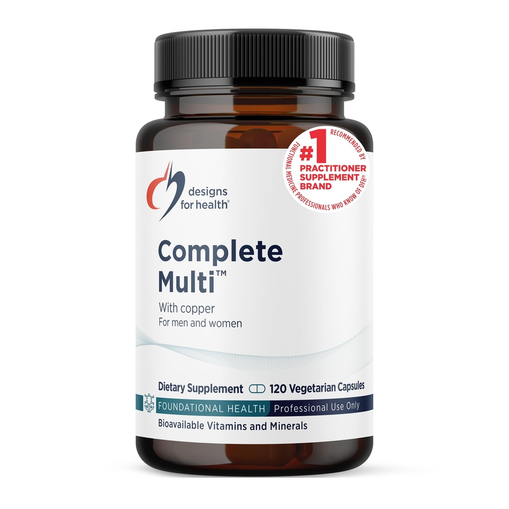 Sağlık DFH için tasarımlar çok Bakır ile Tamamlanır - Kapsamlı Multi Vitamin + Mineral Supplement with Folate, 1000 IU Vitamin D, Immune Support Vitamins - Multivitamin with No Iron (120 Capsules)