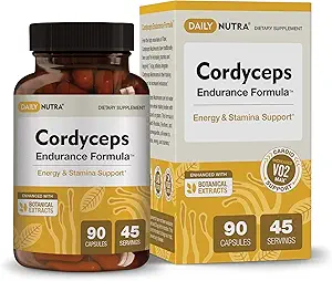 Cordyceps Endurance Formula Natural Energy Supplement - Caffeine Free 