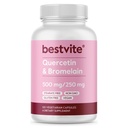 BESTVITE Quercetin με Bromelain 500mg/250mg (120 κάψουλες χορτοφάγων) - Χωρίς στέαρ - Όχι Dioxide σιλικόνης - Vegan - Μη ΓΤΟ - Χωρίς γλουτένη