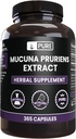 Καθαρά πρωτότυπα συστατικά Mucuna Pruriens (365 κάψουλες) Όχι Μαγνήσιο ή Ρύζι Fillers, Πάντα καθαρό, Εργαστήριο Επαληθευμένο