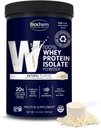 Biochem% 100 Whey Isolate proteini - Doğal Flavor - 12.3 Ounce, Preworkout & Immune Health - 20g Vegetarian Protein - Easy Digestible - Enjoying Taste - Keto Friendly & Easy to Mix...