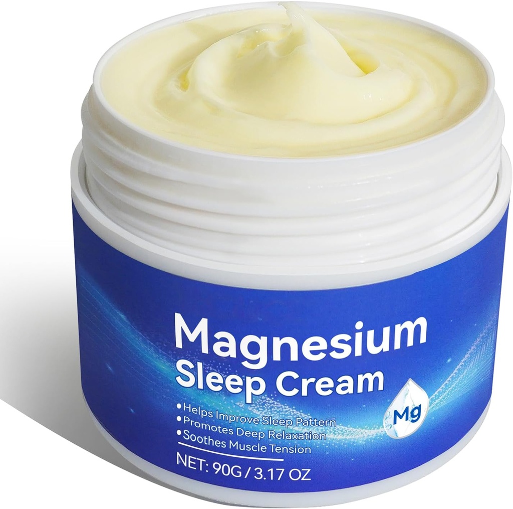 Magnezyum Cream,Magnesium Oil,Magnesium Cream for Sleep,Feet,Soothes Muscle Ger,Magnesium Lotion for Relaxation,3.17oz