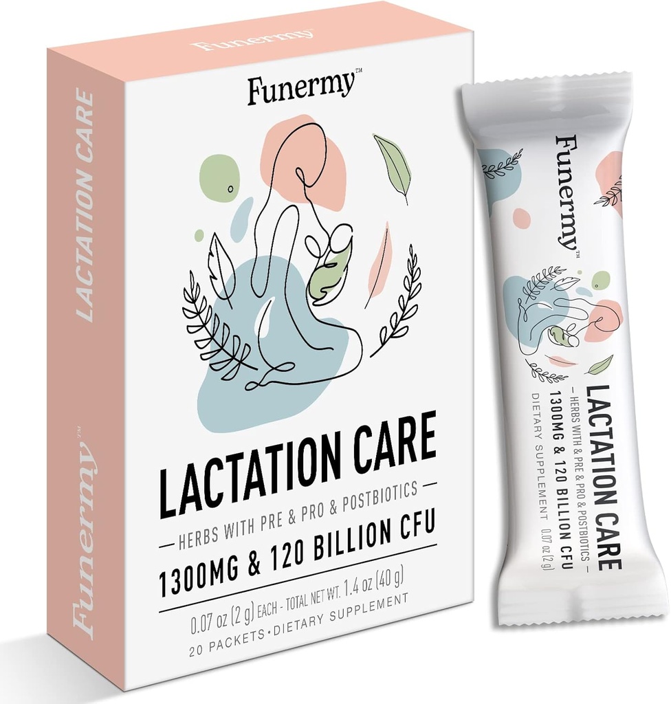 Postnatal Probiotics Lactation Supplements - Postpartum Vitamins for Breastfeeding Moms, Postpartum Probiotics Lactation Support for Gut and Digestive Health, 20 Packets