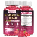 Potasyum Gummies, Yüksek Potasyum Supplement (1000 mg), Destekler Leg Cramps & Muscle Health, Yetişkinler ve Çocuklar için Uygun, Vegan, Non-GMO, 60-Count