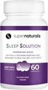 Sağlık Uyku Çözümü, Yetişkinler için Uyku Tamamı ve Doğal Uyku Desteği, Vegan Malzemeler, Gluten-Free Magnezyum Sleep Supplement, 60 Capsules