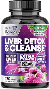 Gentle Liver Cleanse Detox & Repair Formula - Σύνθετη Συσκευή Υποστήριξης Συκωτιού με το Silymarin Milk Thistle, Dandelion Root, Artichoke Extract, Turmeric, Choline, & Beetroot - 120 κάψουλες Veggie