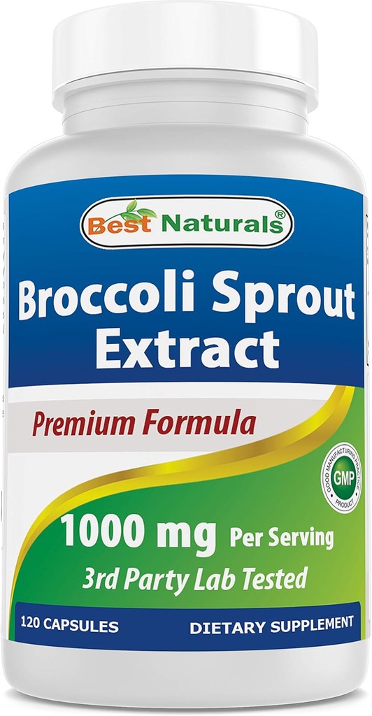 Best Naturals Broccoli Sprouts Extract, 1000 mg, 120 Kont