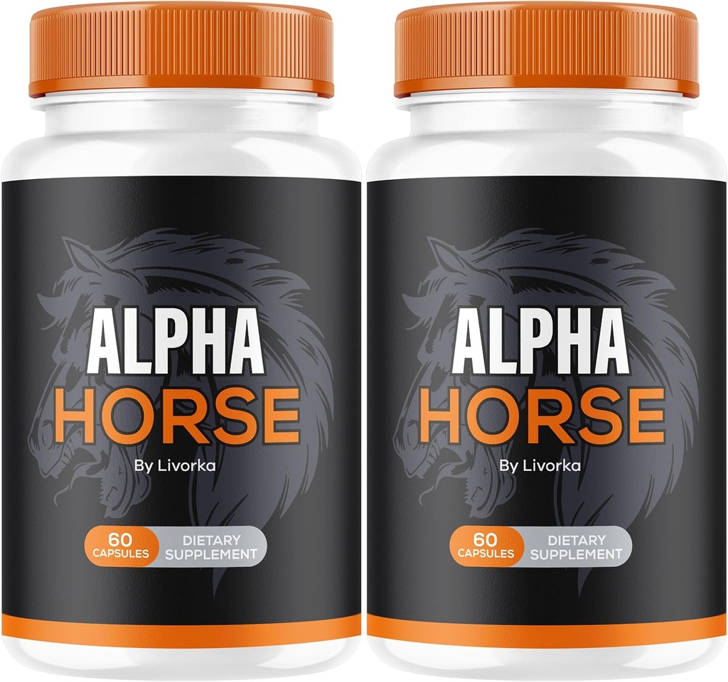 (2 Pack) Άλφα άλογο, Άλφα χάπια άλογο για τους άνδρες, Alpha κάψουλες άλογο, Alpha συμπλήρωμα άλογο, Άλφα βιταμίνη άλογο όλα τα φυσικά Premium Formula, Alpha Horse συμπλήρωμα υποστήριξης, 120 κάψουλες για 2 μήνες