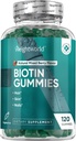 KiloWorld Biotin Gummies for Hair, Skin & Nails 5000 Telefon - 120 Kont (60 Hizmet) - Kadınlar ve Erkekler için Biotin Supplements - Natural Karma Berry Flavored Biotin Gummy - Vegetarian & Third-Party Tested