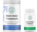 Ανδρική Καθημερινή 7 Απαραίτητα & Adaptogen Complex Bundle - Πλήρης Multivitamin Pack και το άγχος Υποστήριξη Προσαρμογής για την άριστη υγεία των ανδρών