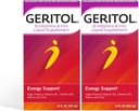 Geritol Sıvı Vitamin ve Demir Supplement, Enerji Desteği, Yüksek Potency B-Vitamins ve Iron, Keyting, Easy to Swallow, No Yapay Sweeteners, Non-GMO, 12 Oz, 2 Pack