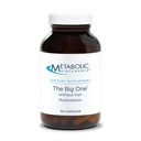 Metabolik Bakım Büyük Bir - Daily Iron-Free Multivitamin Mineral Supplement - Folate, B Vitaminleri, Biotin, Antioksis + Vitamin K, Immune Support Nutrients A + C (90 Capsules)