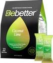 Bebetter Organic Electrolytes Toz Paketleri | Daily Electrolyte Drink Mix | Organik Coconut Su | Yapay Flavors | Sugar Free Hydration Packets | Non-GMO | 22 Sticks Pack (Coconut ve Lime)