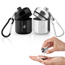 Portreapur Pilllen Case - Discreet Su Mini Pill Konteyner Carrier with Strong Carabiners for Pocket Purse Travel Bag - Alüminyum Alloy Pill Fob Box for Medicine Jewel - 2 Pack