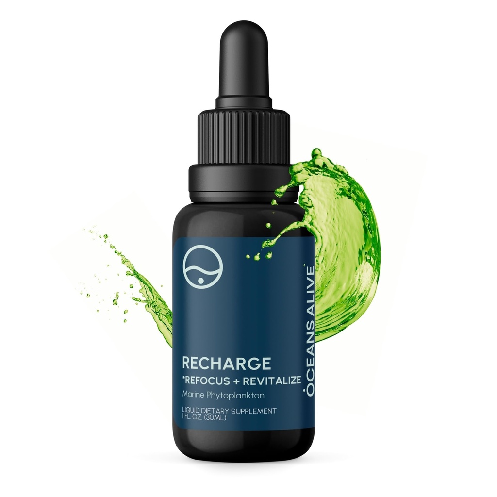 Aktivasyon Oceans Alive | 1 fl oz (30 ml) | Marine Phytoplankton Supplement | Chlorophyll & Mineral-Rich Formula for Energy & Focus | Natural Antioksi Drops