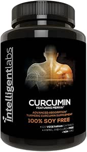 Ευφυή εργαστήρια 250MG Meriva Curcumin Phytosome, 2900% Καλύτερα Απορροφημένο από τα συνήθη κουρκουμίνη, 100% χωρίς σόγια, 120 κάψουλες ανά φιάλη