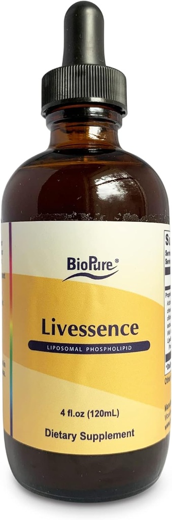 BioPure Livessence Herbal Tincture – Potent Blend of 6 Botanical Extracts & Liposomes to Support Liver, Gallbladder, Hormone & Microbiome Balance, Detox, Gut Health, and Overall Wellness – 4 fl oz