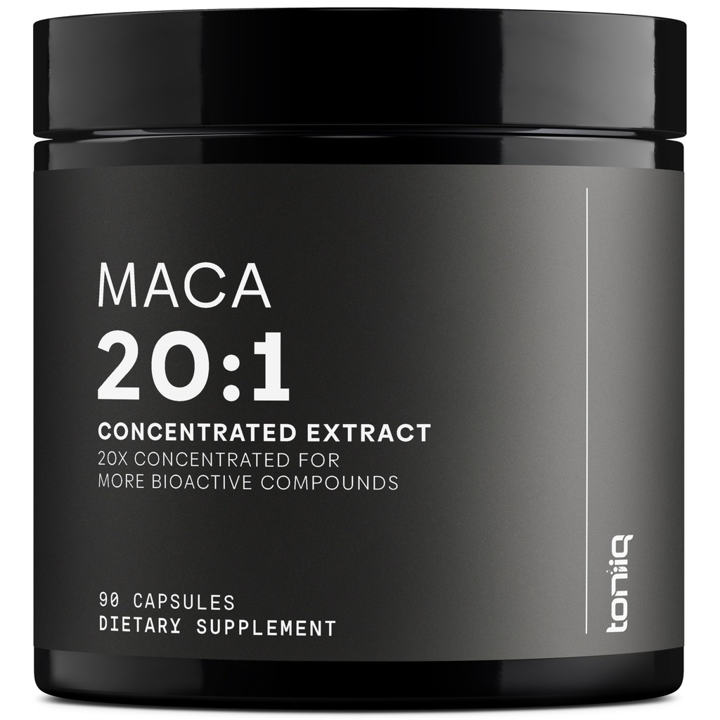 Maca Root - Ultra High Potency 20:1 Extract - Black, Red ve Sarı Maca Kompleksi - Single Origin, Wildcrafted & Highly Interd - Third-Party Lab Tested - 90 Capsules