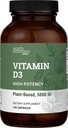 Vegan D3 5000 iu Supplement - Saf, Yüksek Potency Supplements for Immune Health & Güçlü Bones Support - Vitamin D 5000 iu - 120 Capsules, 4-Month Supply