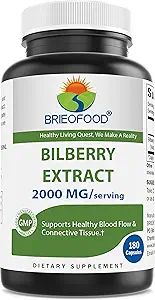 Brieofood Bilberry, 180 Capsules'e hizmet eden 2000 mg
