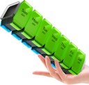 Ekstra Büyük Pill Organizer 2 Zaman Bir Gün - XL Pill Box 7 Gün Büyük AM/PM Karşılaştırmalar – Fits Large Vitamins, Supplements & Gummies, 7 veya 14 günlük kullanım için, Color-Kod, Senior-Friendly, No Spills