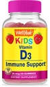 WellYes Kids Vitamin D3 Gummies - 1000 IU (25 mcg)- Supports Bone Strength and Immunity - Non-GMO, Gluten-Free - Strawberry Flavor - Beslenme Supplement - 60 Hizmetler